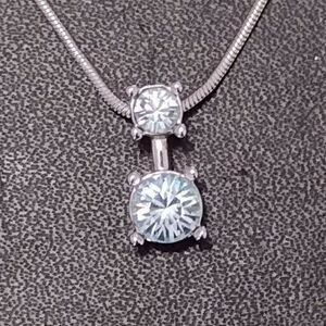 Annaleece blue Swarovski pendant necklace 16-18"